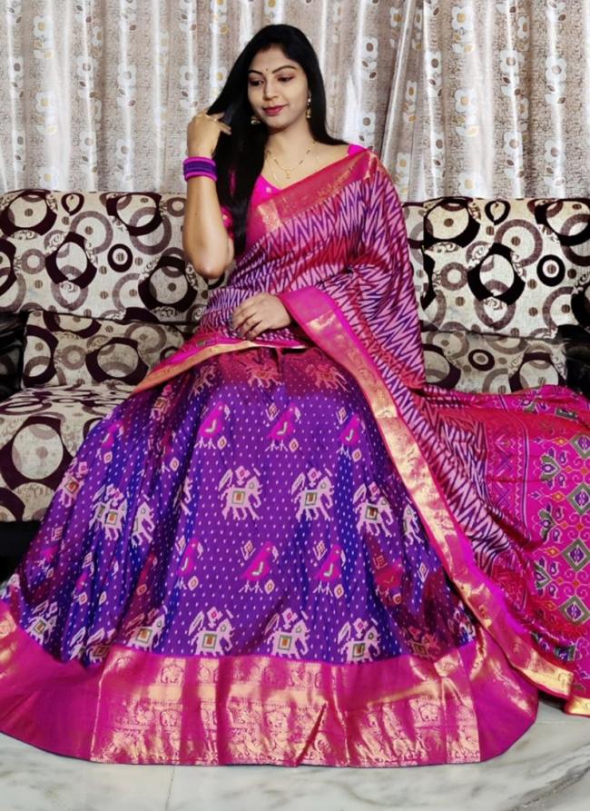 Dola Silk Purple Traditional Wear Zari Work Lehenga Choli
